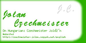 jolan czechmeister business card